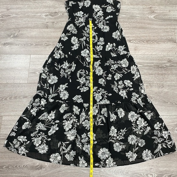 NWOT J. Crew Mercantile Floral Print Chiffon Tiered Spaghetti Strap Maxi Dress 4 - Picture 11 of 16